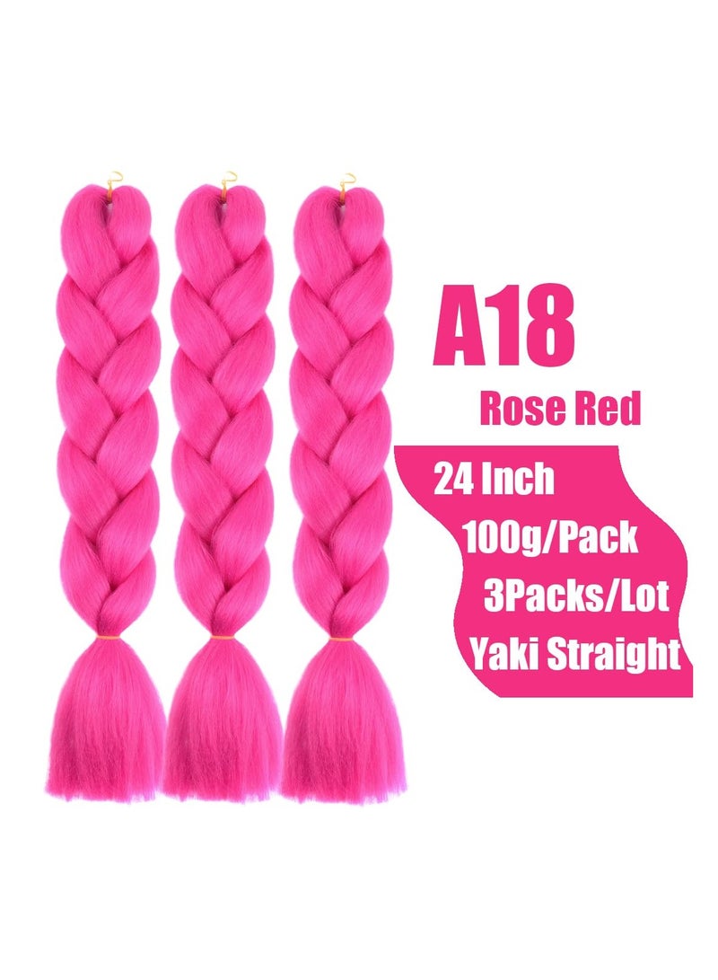 إستيل وصلات شعر ضفائر أفريقية، وصلات شعر ضفائر كروشيه، شعر ضفائر صناعي عالي الحرارة، ألياف صناعية، شعر ضفائر جامبو من ياكي (اللون 1855، 3 قطع) - Image 2