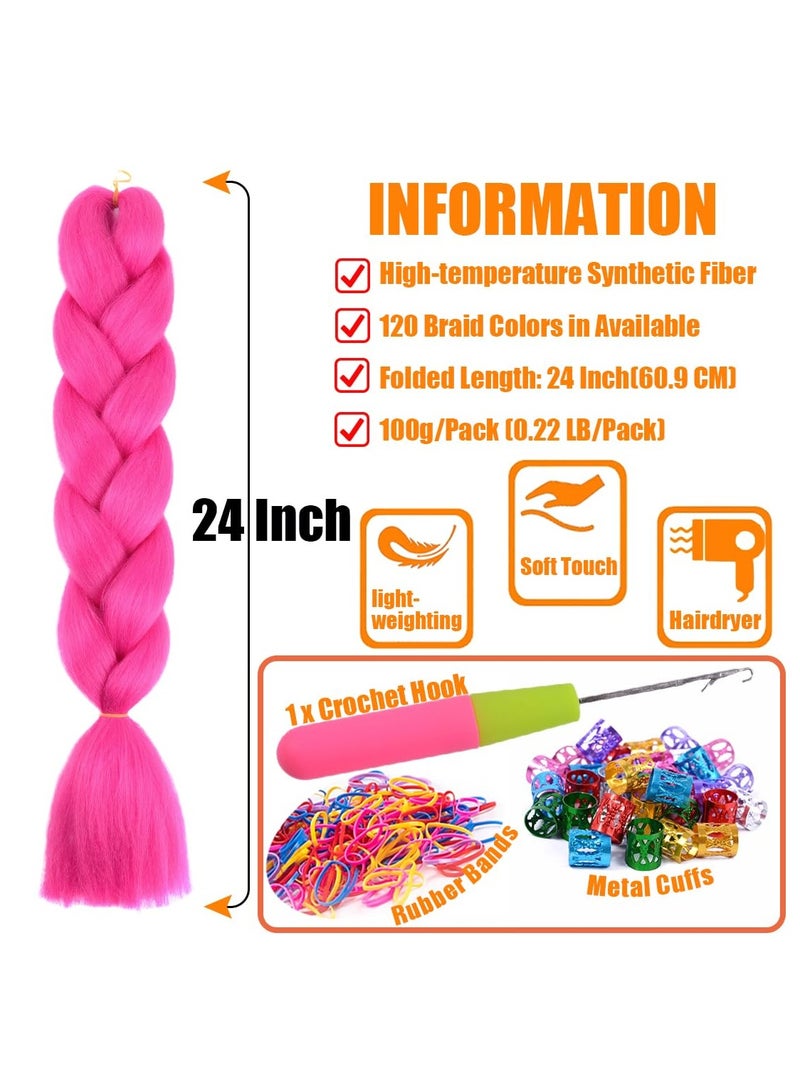 إستيل وصلات شعر ضفائر أفريقية، وصلات شعر ضفائر كروشيه، شعر ضفائر صناعي عالي الحرارة، ألياف صناعية، شعر ضفائر جامبو من ياكي (اللون 1855، 3 قطع) - Image 3