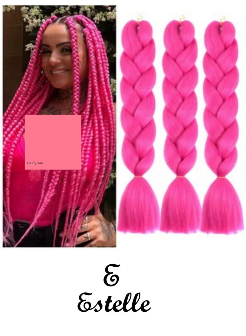 إستيل وصلات شعر ضفائر أفريقية، وصلات شعر ضفائر كروشيه، شعر ضفائر صناعي عالي الحرارة، ألياف صناعية، شعر ضفائر جامبو من ياكي (اللون 1855، 3 قطع) - Image 1