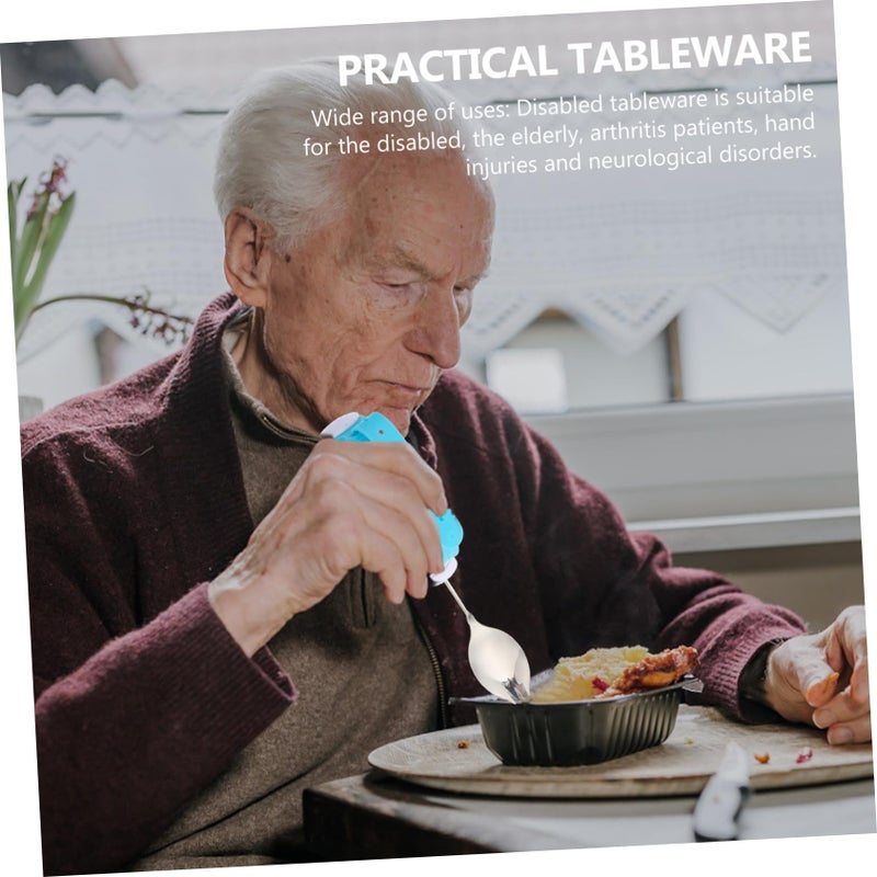 Shake Spoon For Elderly Non Slip Handle Sturdy Feeding Utensil For Seniors With Weak Grip - Image 5