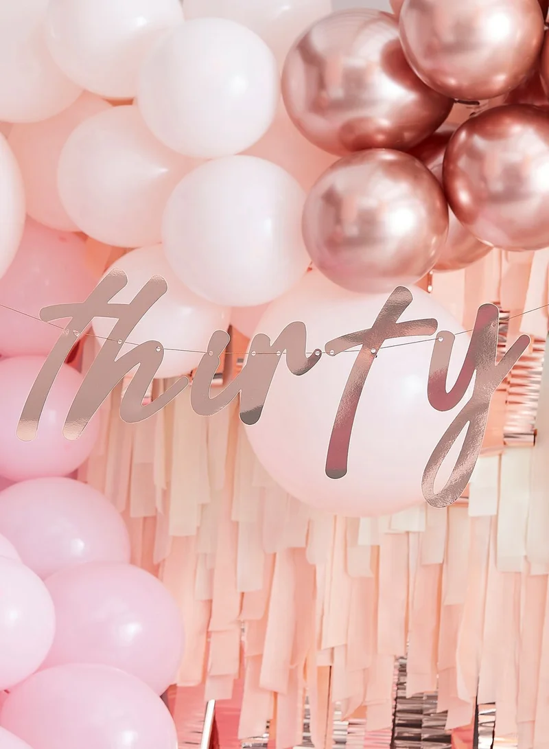 Ginger Ray Rose Gold Foiled Thirty Bunting