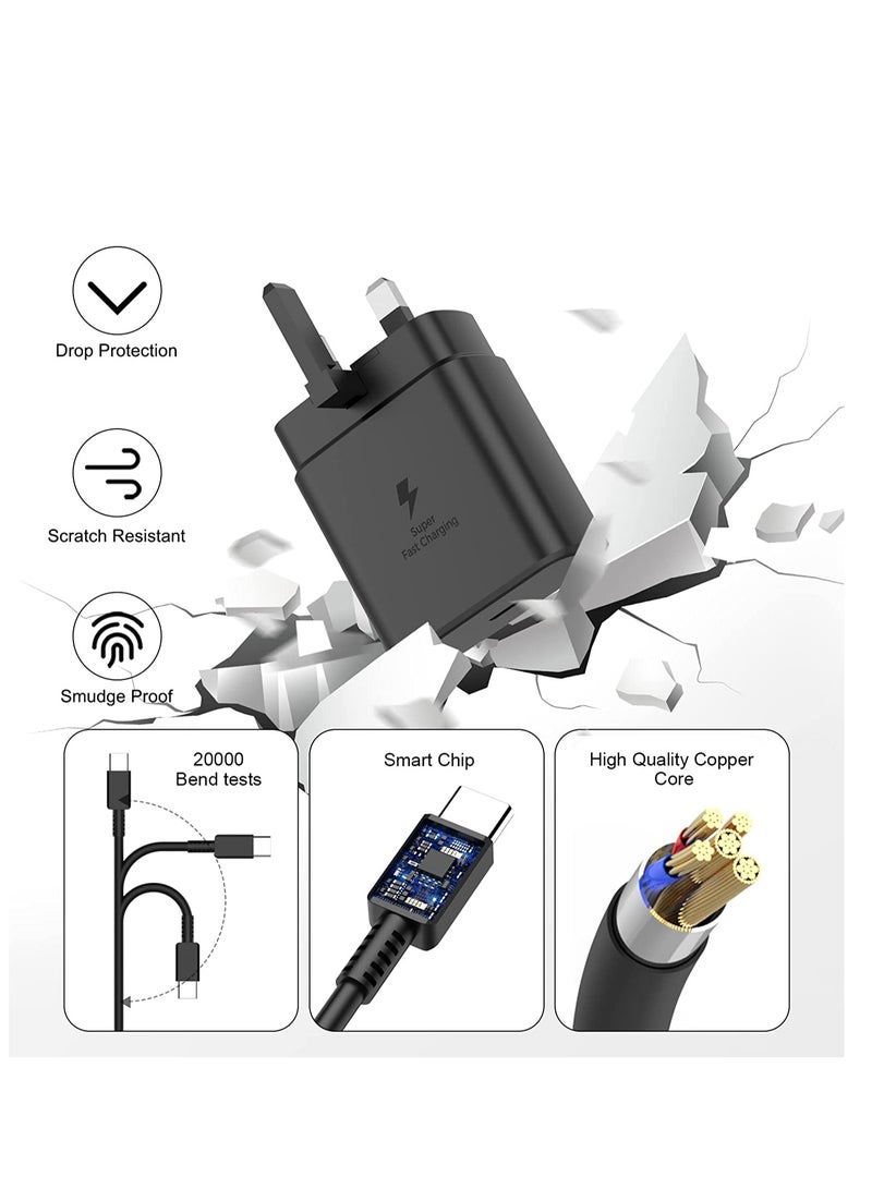 general 45W USB C Super Fast Charger USB C Plug for Samsung Galaxy S24/S24 Ultra/S23+/S23 Ultra/S23+/S22/S21 Ultra/S21+/S21/S20/Note20/Note10/S10/A55/A35/A34/A16/A15/A25,Galaxy Tab S8+/S9/S10 Ultra, Super F - Image 5