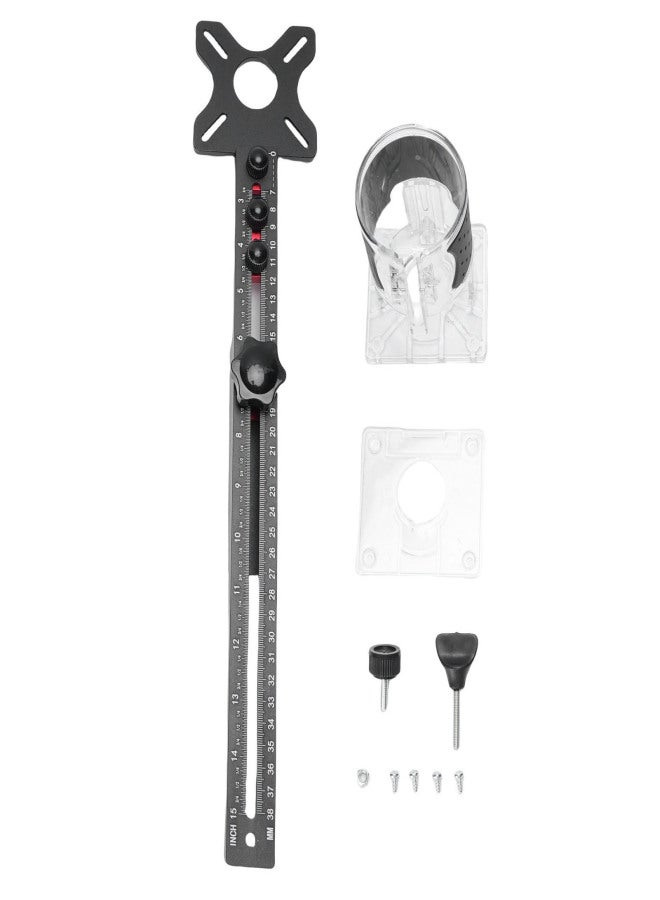 Router Milling Groove Bracket Aluminum Alloy Adjustable Multifunctional Router Circle Cutting Jig with Detachable Router Base - Image 1