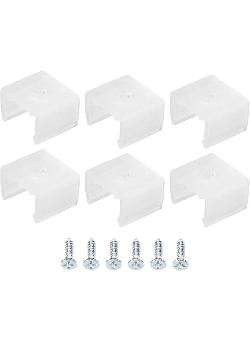 50pcs LED Neon Mounting Clips Holder Mounting Bracket Support Fixing Clamps Fit  Silicone LED Neon Strip Lighting, Translucent  - Image 1
