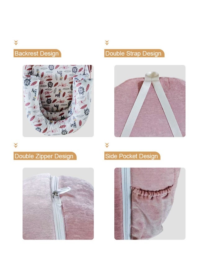 Portable folding baby crib - lightweight baby bed in the form of a bag - baby and newborn supplies - suitable for travel and easy sleep - Color 2  - Image 4