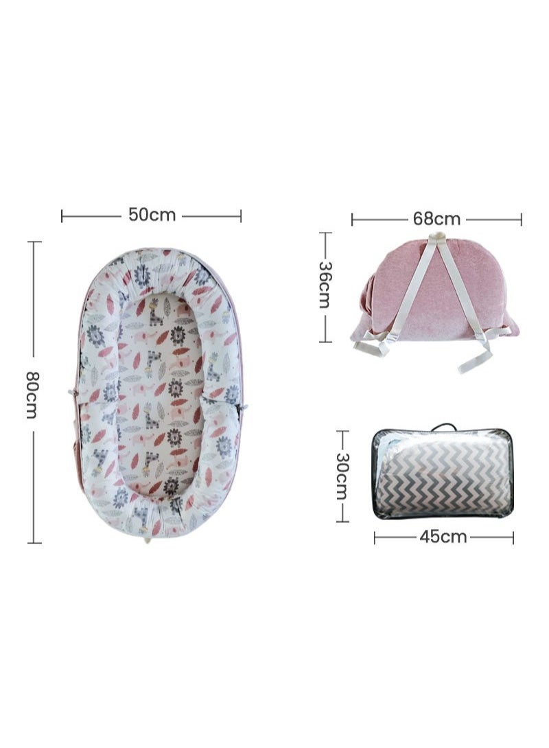 Portable folding baby crib - lightweight baby bed in the form of a bag - baby and newborn supplies - suitable for travel and easy sleep - Color 2  - Image 1