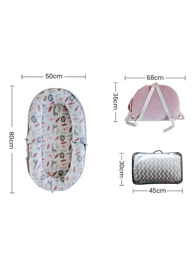 LOOFI Portable folding baby crib - lightweight baby bed in the form of a bag - baby and newborn supplies - suitable for travel and easy sleep - Color 2 - Image 1