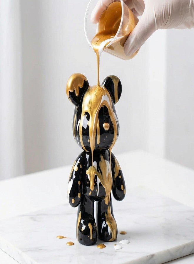 Coniuty Fluid Bear Mold for Painting, (8 Inch, Black Mold) Home Decor, DIY Bear Figure for Home Decoration - Image 1
