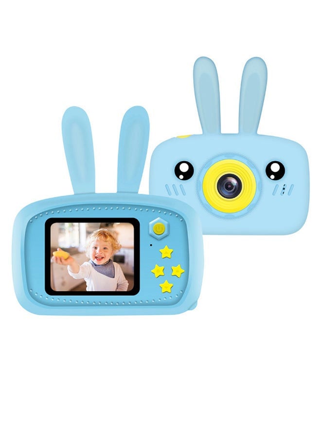 SHOPI Cartoon Rabbit Cute Selfie Rechargeable Camera 2.0 Inches Display Screen (BLUE) - Image 1