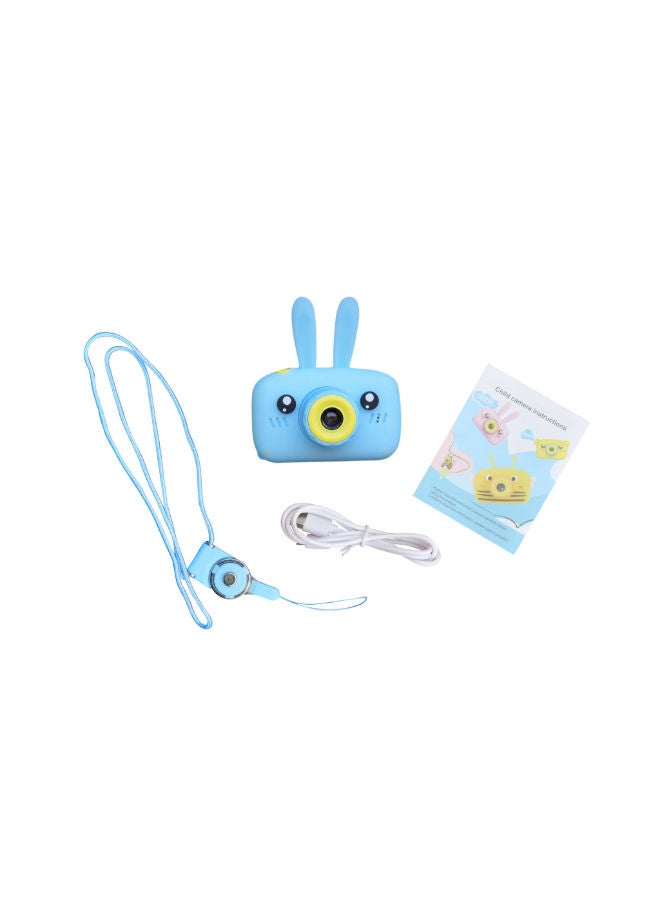 SHOPI Cartoon Rabbit Cute Selfie Rechargeable Camera 2.0 Inches Display Screen (BLUE) - Image 3