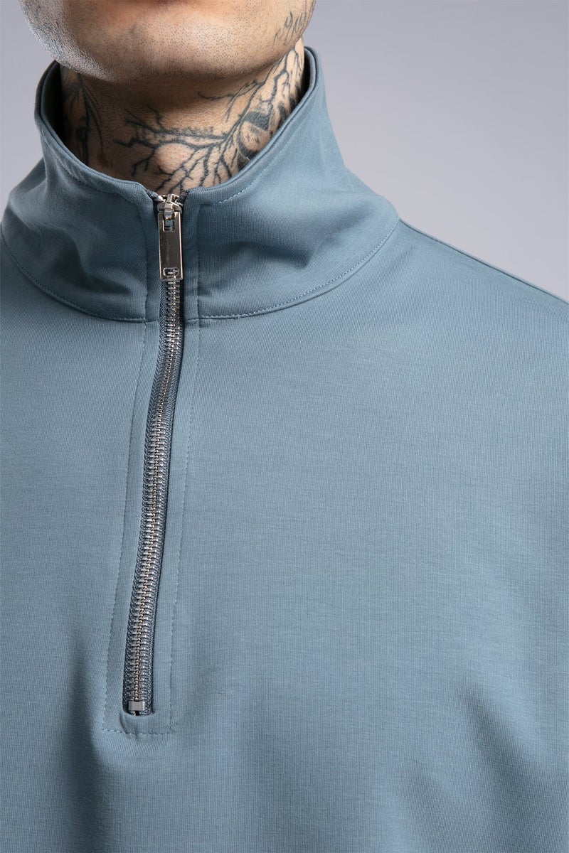 كاتش سويت شيرت بسحاب وياقة عالية - Image 3