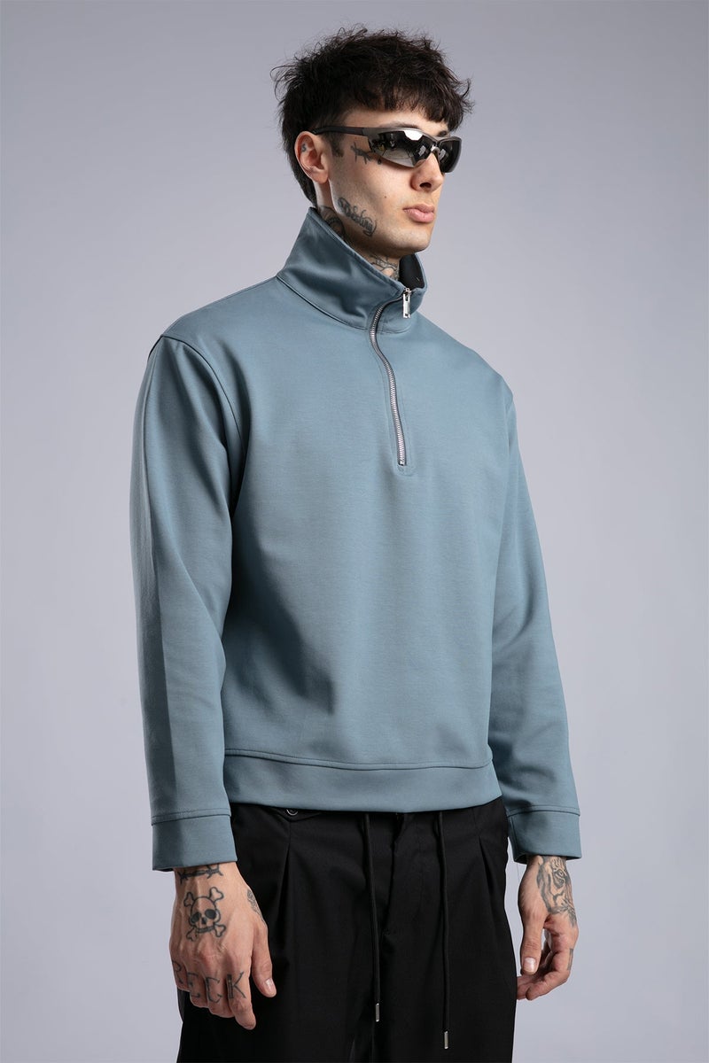 كاتش سويت شيرت بسحاب وياقة عالية - Image 4