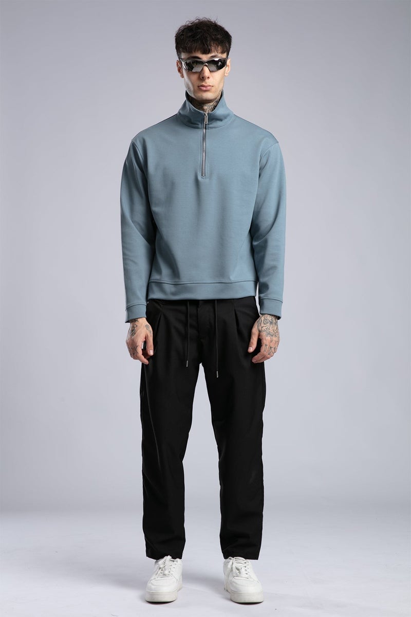 Catch High Neck Zip-Up Sweatshirt - Image 1