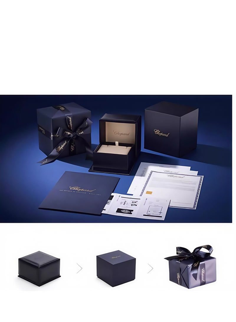 Chopard 18K Rose Gold, Red Jewels, Diamond Necklace, Clover Gift - Image 4