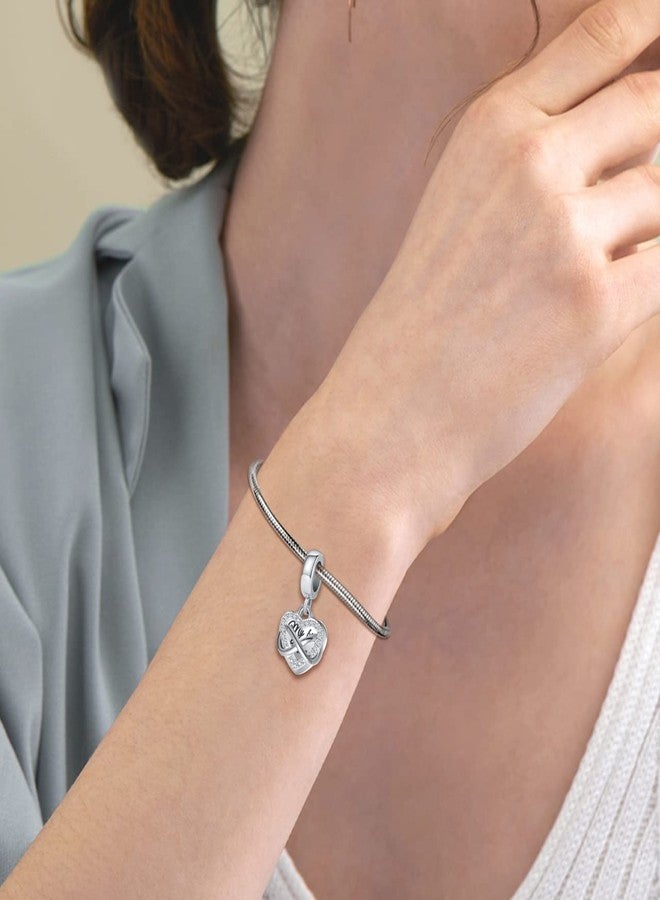 QeenseKc My Best Friend Friendship Charm Heart Infinity Bead for Pandora Bracelet - Image 4
