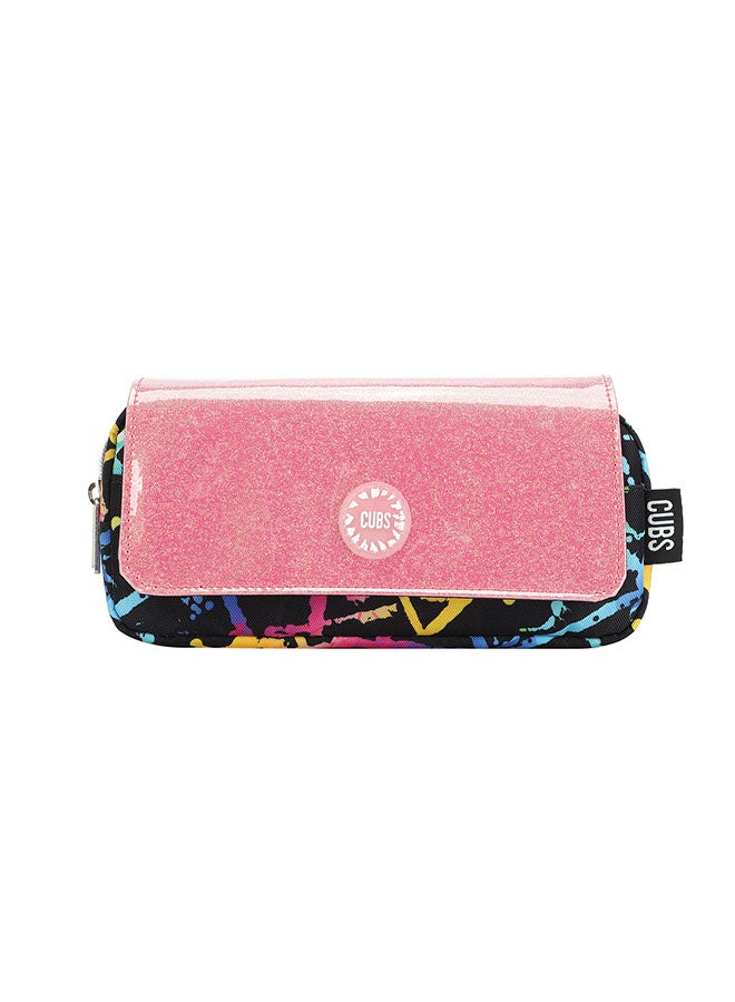 CUBS Abstract Print Waterproof pencil case pouch with flap/zip closure - Image 1