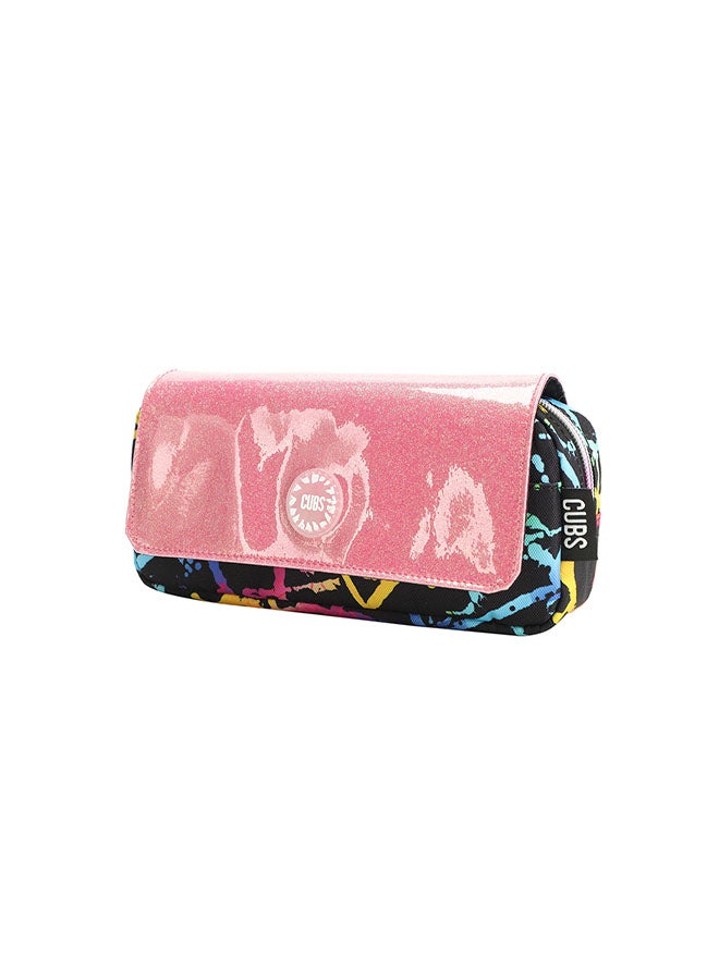 CUBS Abstract Print Waterproof pencil case pouch with flap/zip closure - Image 2