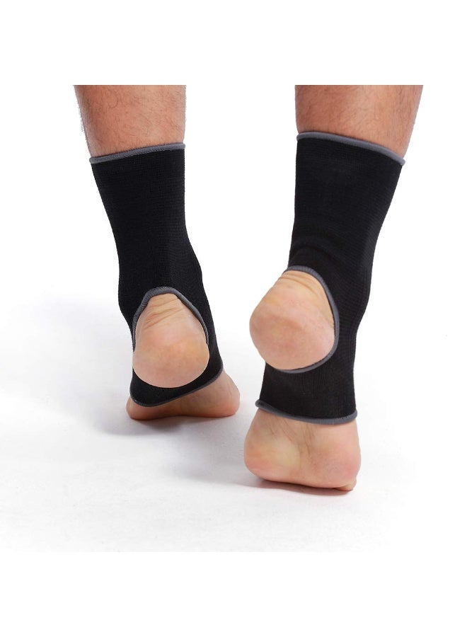 Elastic Ankle Support Sleeve with Open Heel Design - Breathable Knitted Fabric for Joint Stability - High-Performance Compression Wrap for Men, Women & Kids - 1 Pair - Image 5