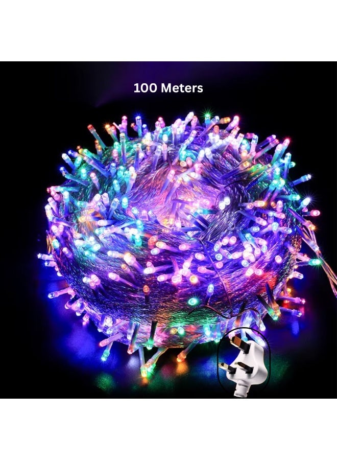 ديكور 100 متر إضاءة زينة متعددة الألوان للمنزل والمناسبات