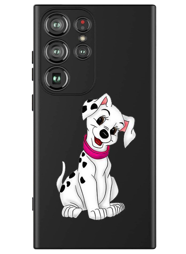 Theodor Protective Slim Fit Case Liquid Silicone Cover with Full Body Protection Anti-Scratch Shockproof Case For Samsung Galaxy S24 Ultra (Black) - Dog Dab - Image 1