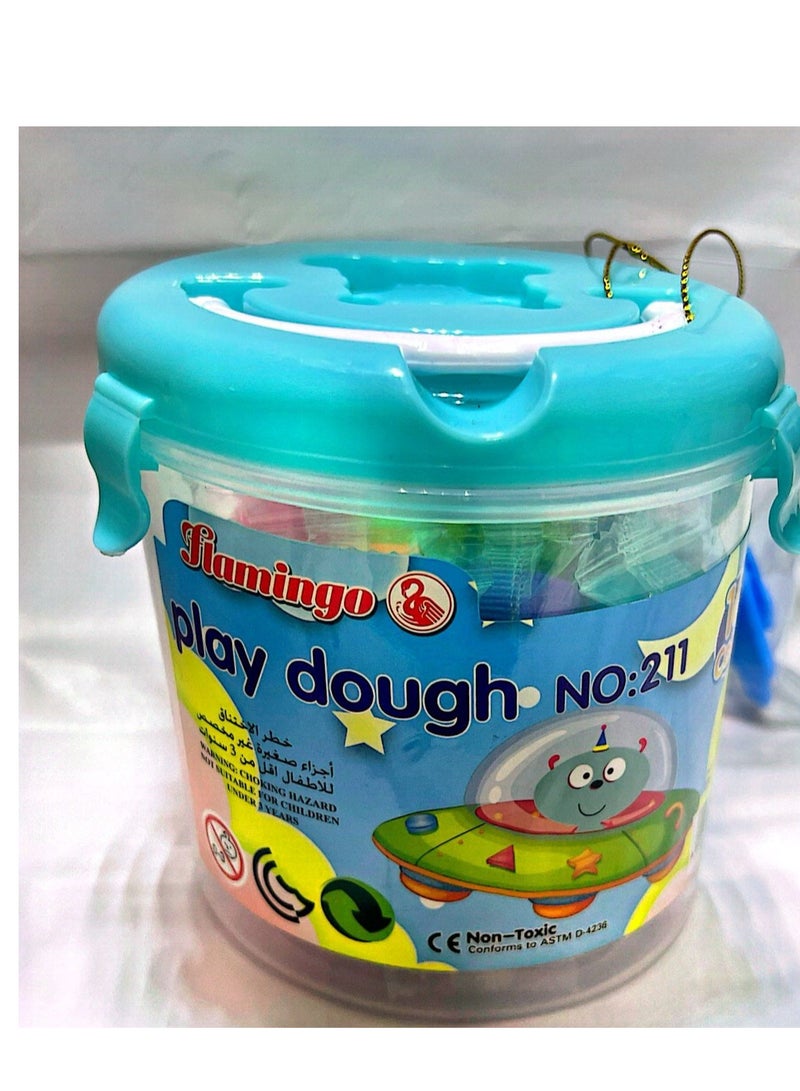 مجموعة صلصال تشكيل صلصال فلامنجو، مجموعة متعددة الألوان مكونة من 16 قطعة - Image 1