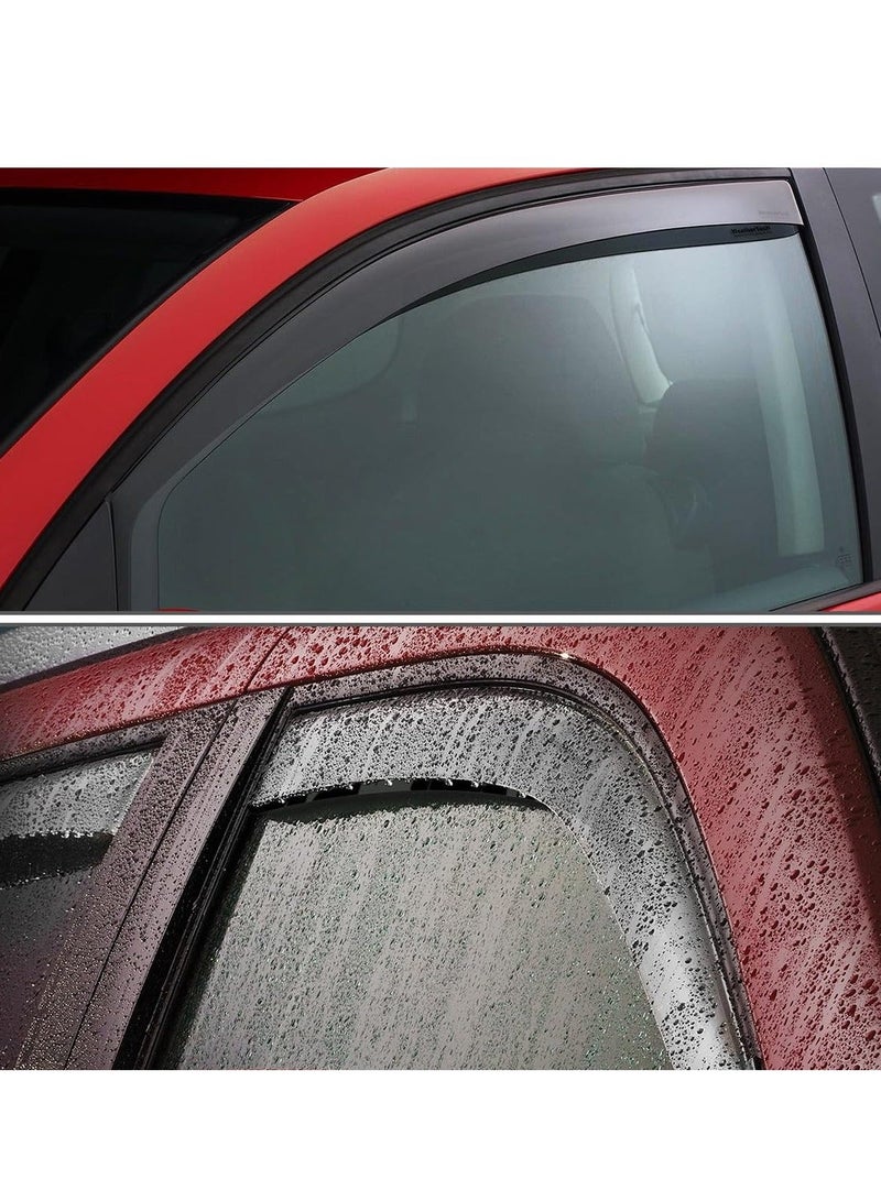 SPIDER Window Visor for Toyota Corolla 2014-2016, Smoke Tinted Door Visor Rain Guard Set, Sun Rain Wind Deflector, Acrylic Window Shield, Outside Mount Vent Visors, Car Window Protection Trim, 4 Piece Easy Install Set ERPC10067 - Image 4