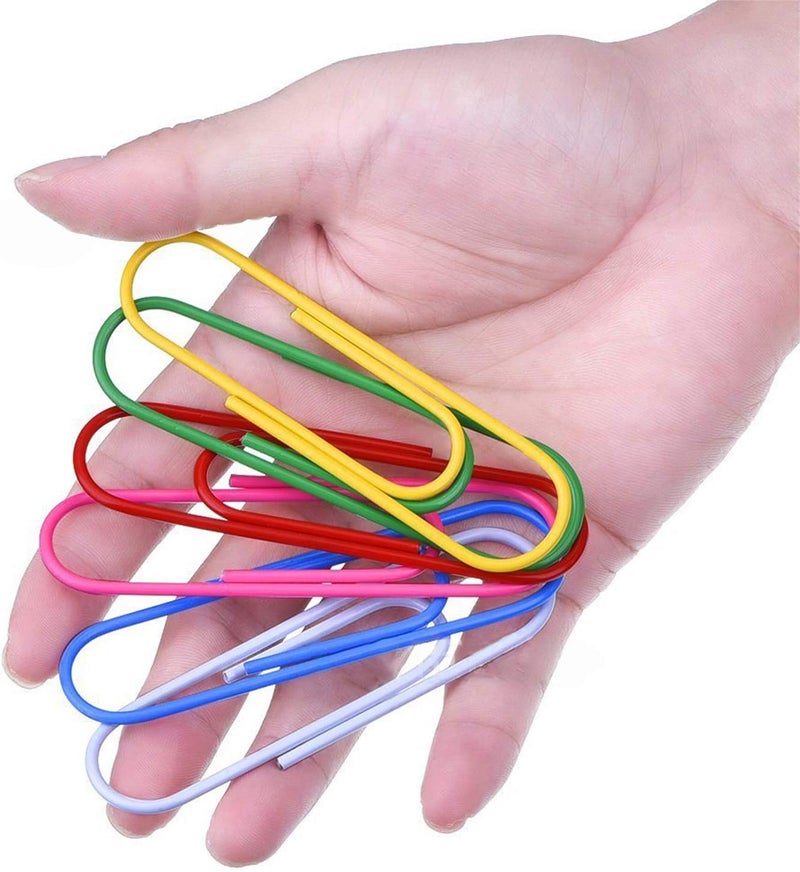 Gute Paper Clips, 40 Pack 4 Inches Mega Large Paper Clips - 100mm Extra Large Multicolored Jumbo Coated Paperclips Big Sheet Holder for Office School Document Organizing - Image 1