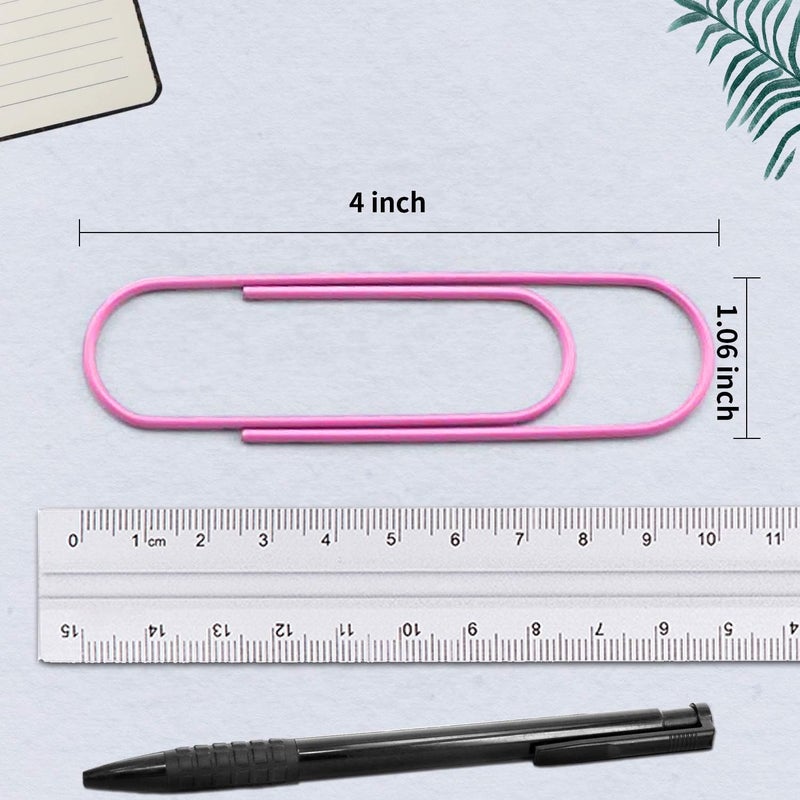 Gute Paper Clips, 40 Pack 4 Inches Mega Large Paper Clips - 100mm Extra Large Multicolored Jumbo Coated Paperclips Big Sheet Holder for Office School Document Organizing - Image 4