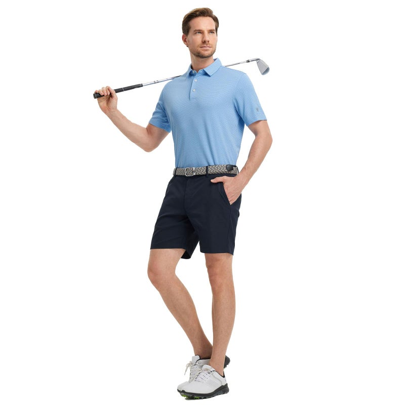 M MAELREG Golf Polo Shirts for Men Quick Dry Fit Performence Lightweight Short Sleeve Jacquard Texture Golf Shirts - Image 4