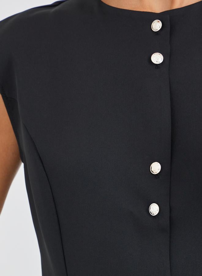 Styli Button Down Sleeveless Waistcoat - Image 3