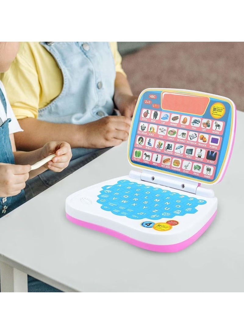 لعبة كمبيوتر محمول متعددة الوظائف للأطفال، لعبة دراسة الكمبيوتر باللغة الإنجليزية، آلة تعلم التعليم المبكر للأطفال والبنات والأولاد الصغار  - Image 2