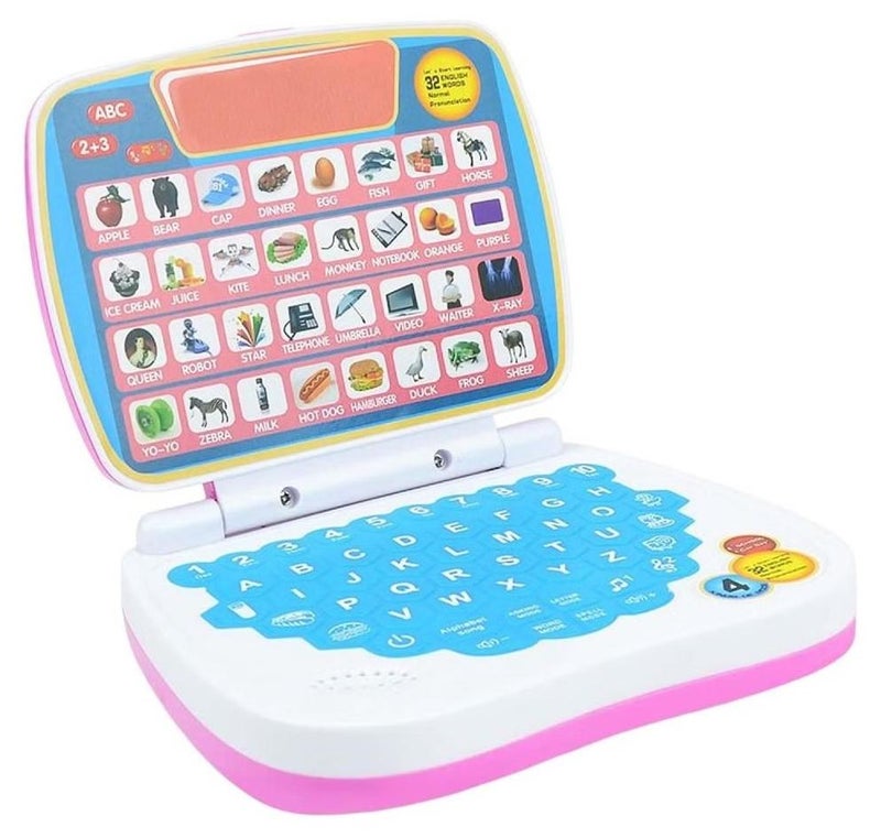 لعبة كمبيوتر محمول متعددة الوظائف للأطفال، لعبة دراسة الكمبيوتر باللغة الإنجليزية، آلة تعلم التعليم المبكر للأطفال والبنات والأولاد الصغار - Image 1