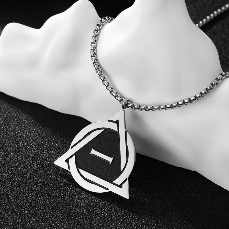 Medsor Therian Necklace Silver Plated Stainless Steel Therian Pride Symbol Necklace Therian Pendant for Men Gift - Image 5