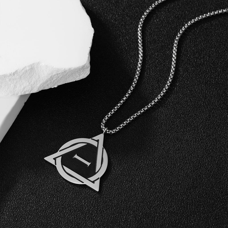 Medsor Therian Necklace Silver Plated Stainless Steel Therian Pride Symbol Necklace Therian Pendant for Men Gift - Image 4