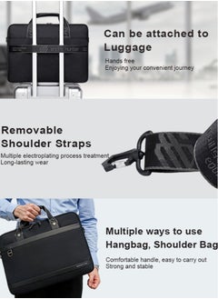 ARCTIC HUNTER Professional Lightweight Laptop Bag, Business Travel Briefcase Crossbody Shoulder Bag,Water Resistant Office Notebook Case Messenger Bag for Men Fits 15.6 Inch Laptop,Black  - Image 5