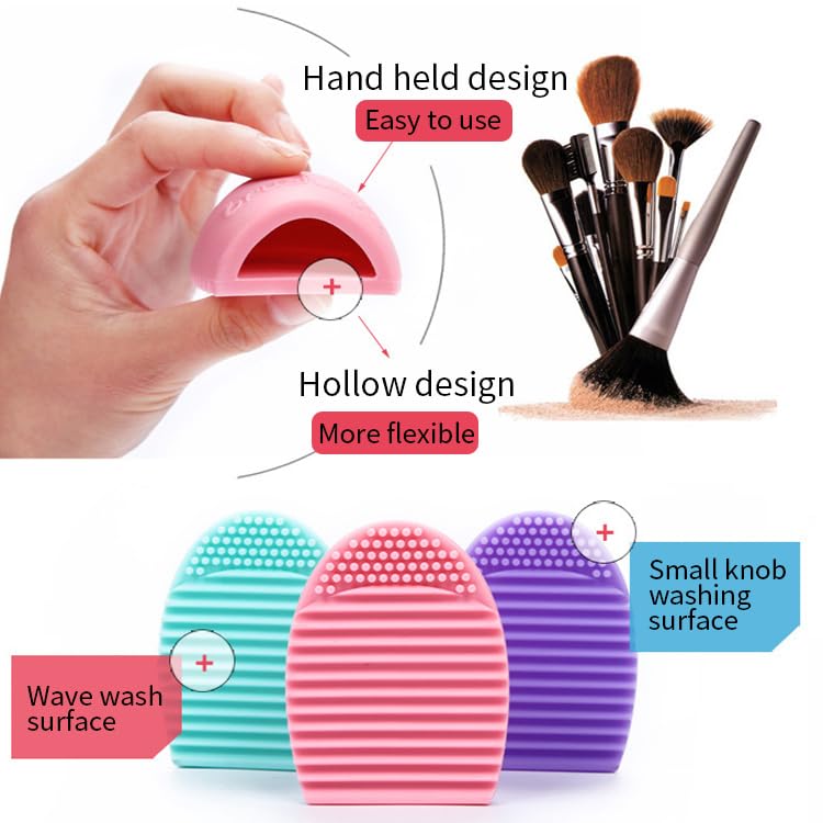 KitchenFest KitchenFest Makeup Brushes Cleaning Mat Silicone Finger Gloves Pad Cosmetic Brush Scrubber Cleaner Random Color S 2 - Image 5