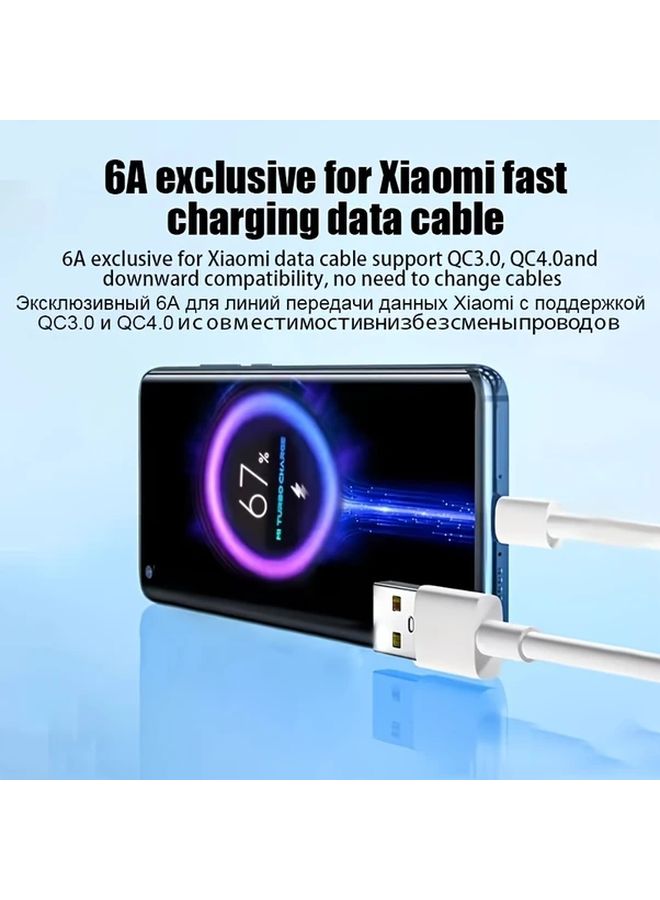 78 74 Inch USB Type C to A 6A Fast Charging Cable 66W Flash Charger for Phones and Notebooks - Image 3