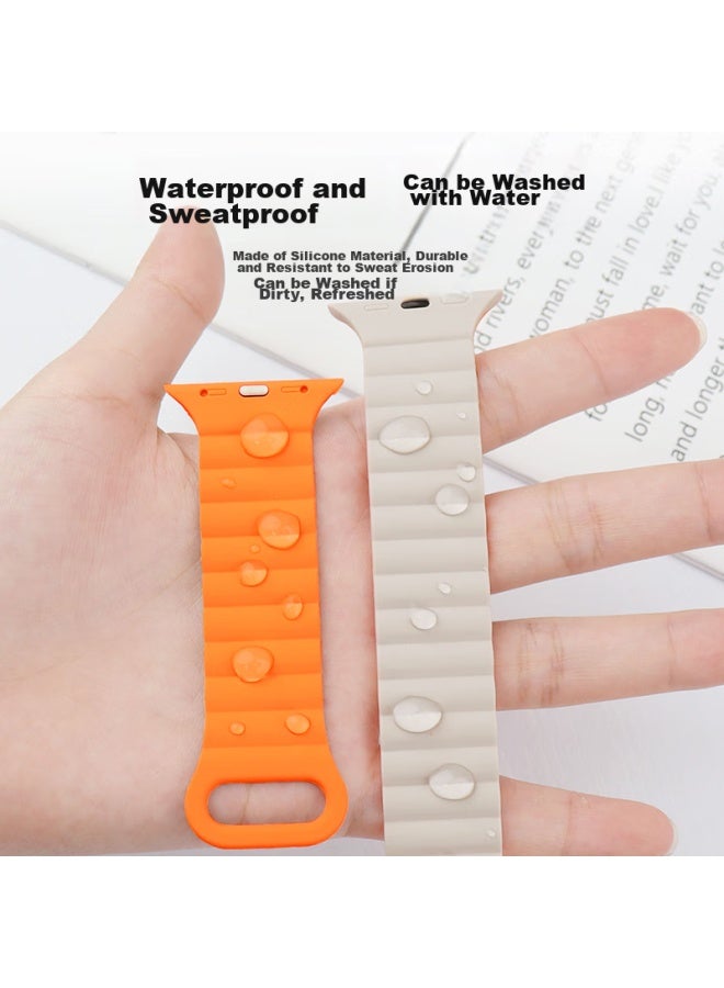 WITGOER Witgoer Watch Band [brand Direct Operation], Compatible With Apple Watch, Magnetic Silicone Strap For Apple Iwatch Ultra 2/s10/9/8/7/6/se, Liquid Soft And Skin-friendly, For Men And Women - Image 5