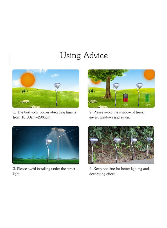 NIBEMINENT 4-Piece Solar Powered LED Outdoor Light Multicolour - Image 4