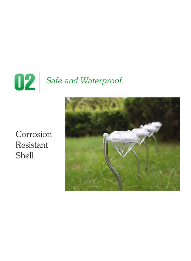 NIBEMINENT 4-Piece Solar Powered LED Outdoor Light Multicolour - Image 3