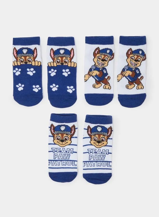 ستايلي Pack of 3 - Boys Paw Patrol Socks