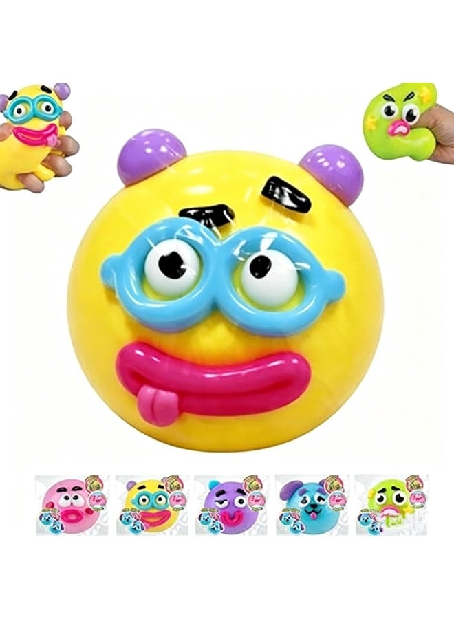 5 Pack DIY Face Swap Squishy Toys, Slow Rising Stress Relief Squeeze Toys For Kids - Image 3