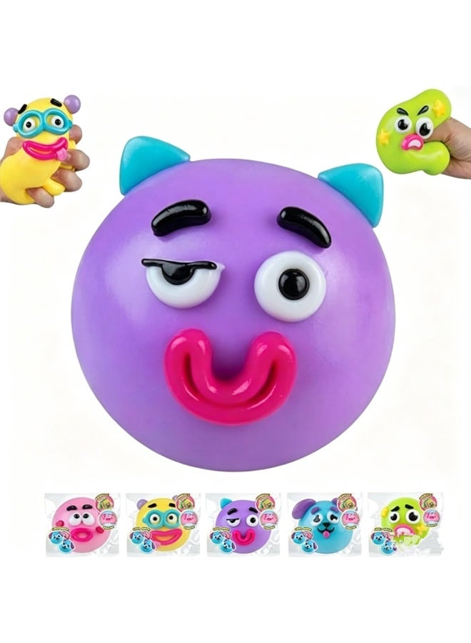 5 Pack DIY Face Swap Squishy Toys, Slow Rising Stress Relief Squeeze Toys For Kids - Image 4