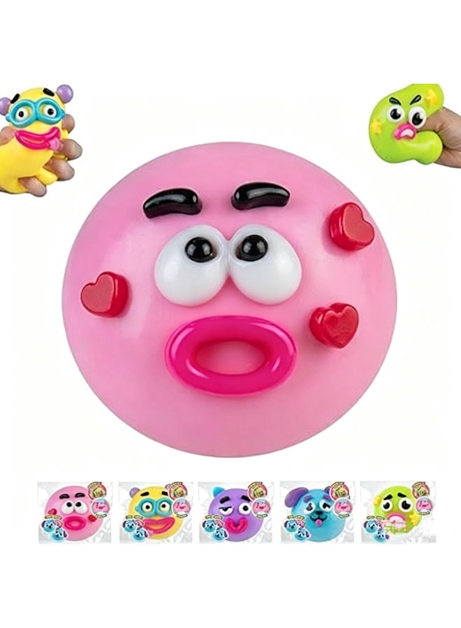 5 Pack DIY Face Swap Squishy Toys, Slow Rising Stress Relief Squeeze Toys For Kids - Image 5