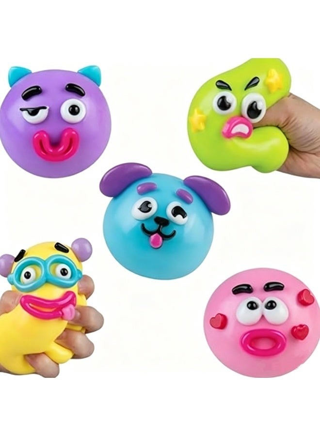 5 Pack DIY Face Swap Squishy Toys, Slow Rising Stress Relief Squeeze Toys For Kids - Image 1