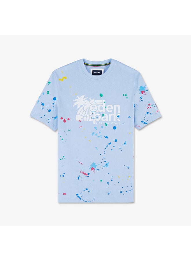 Eden Park Short-sleeved T-shirt with paint splash effect  - Image 3