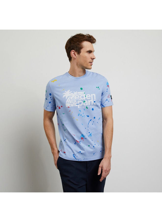 Eden Park Short-sleeved T-shirt with paint splash effect  - Image 2