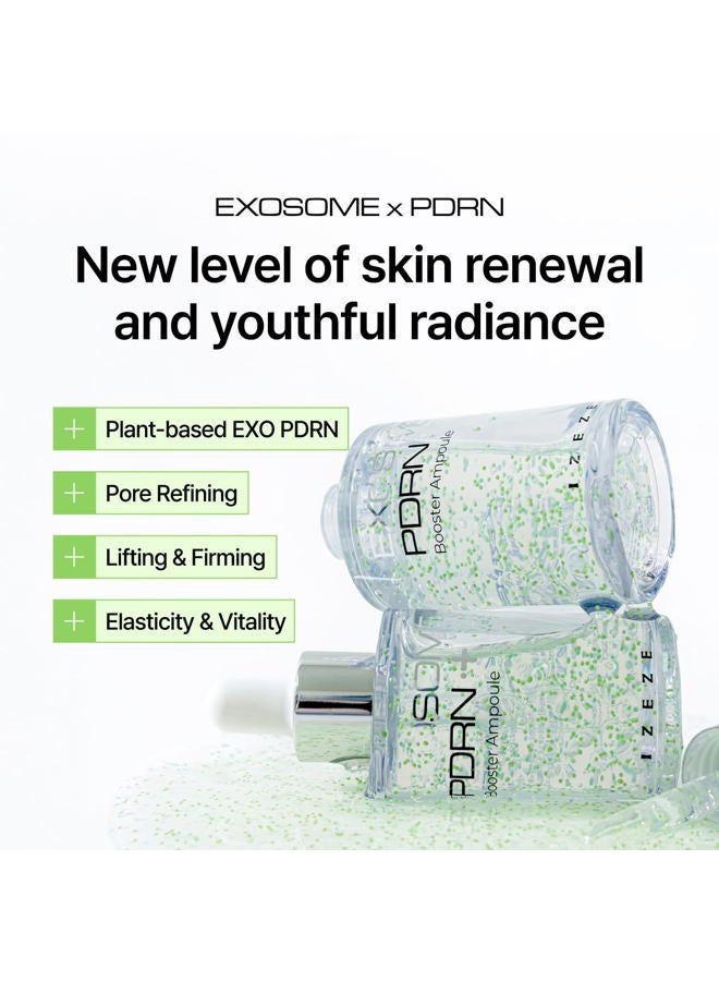 IZEZE Exosome PDRN Booster Ampoule | Exosomes 4,000 ppm, PDRN Serum Korean, Face Firming and Poremizing, Hydrating Skincare, Korean Pore Minimizer, Cica Exosome for Sensitive Skin, 1.01 fl.oz - Image 2