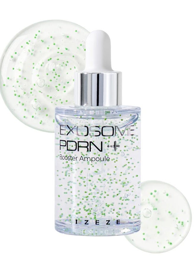 IZEZE Exosome PDRN Booster Ampoule | Exosomes 4,000 ppm, PDRN Serum Korean, Face Firming and Poremizing, Hydrating Skincare, Korean Pore Minimizer, Cica Exosome for Sensitive Skin, 1.01 fl.oz - Image 1