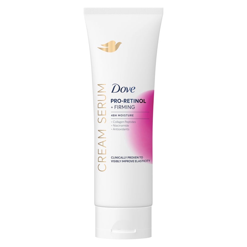 Dove Cream Serum Pro-Retinol + Firming for Elasticity and Firmness, with Collagen Peptides, Niacinamide and Antioxidants Lotion, 8 oz - Image 1